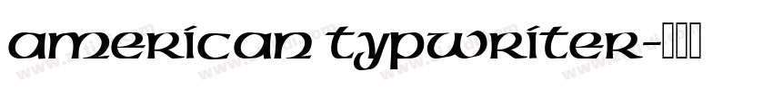 American typwriter字体转换